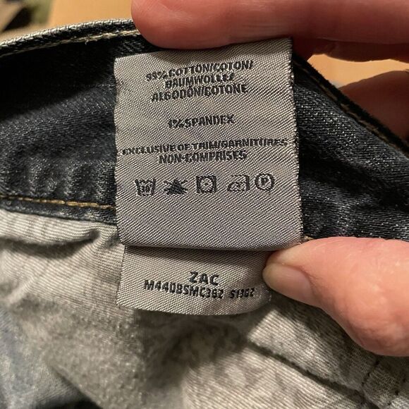 Silver ZAC Jeans Mens 34 Blue Relaxed Fit Straight Leg Whiskered Med Wash - Picture 9 of 9